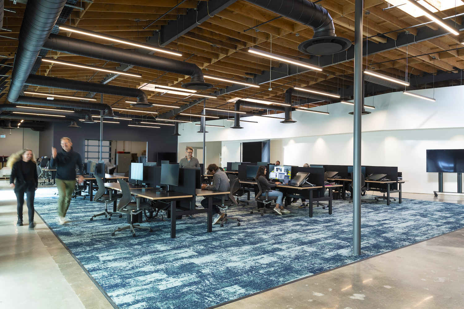 An office space in the BMW Designerworks studio in Santa Monica, California.