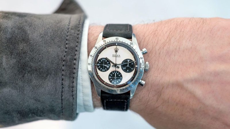 El rolex de Paul Newman en una muñeca