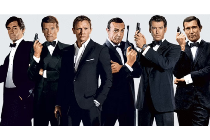 James Bond actors in costume