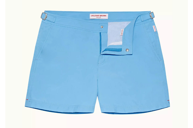 Orlebar Brown setter swim in sky blue.