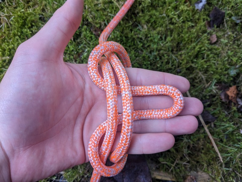 Step 4 tying an alpine butterfly knot