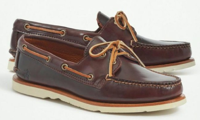Sperry brooks brothers cordovan shoe.
