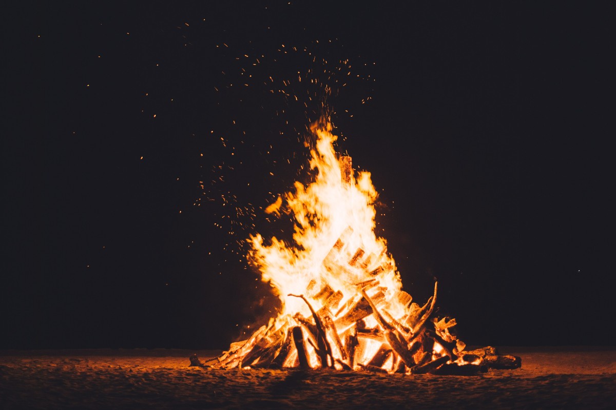 A campfire.