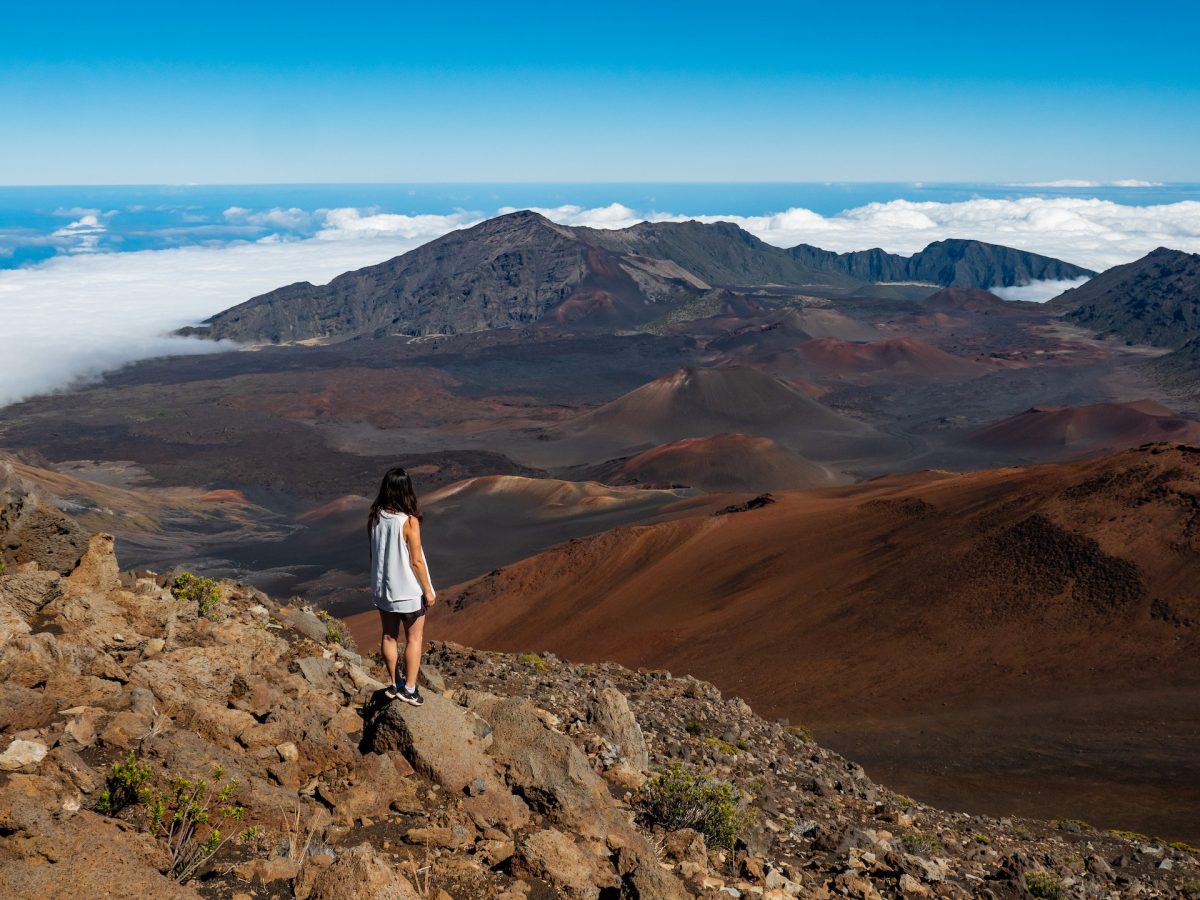 A person admiring the view while in Hawaii.