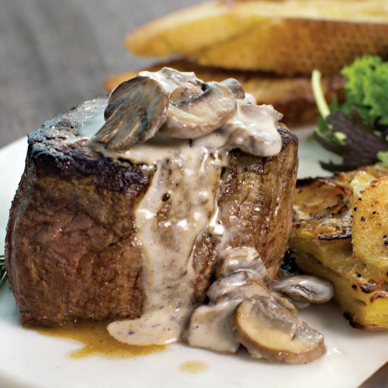 Filet Mignon in Whiskey Pan Sauce - Omaha Steakhouse