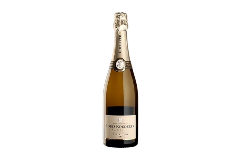 A bottle of Roederer Collection 242 Champagne.