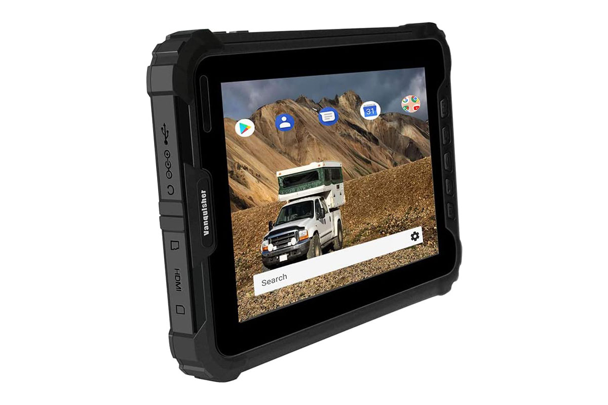 Vanquisher 8 inch Android Tablet on a white background.