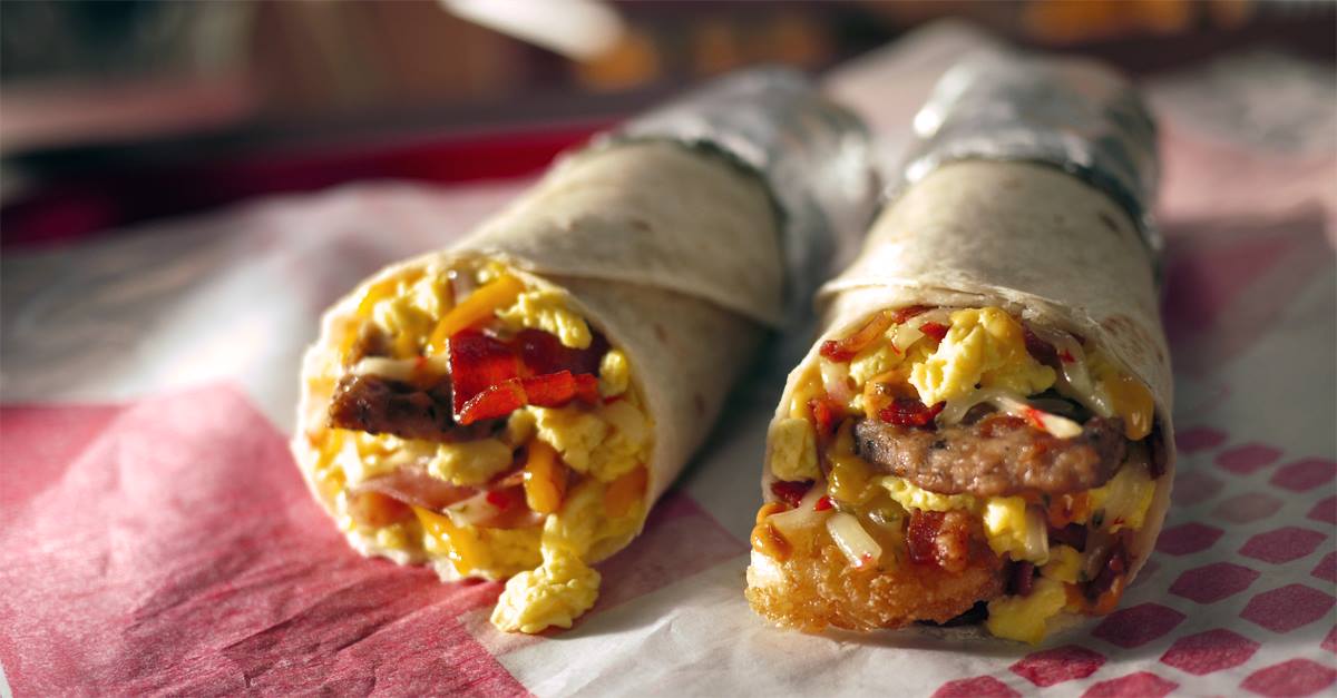 Jack in the Box breakfast burrito