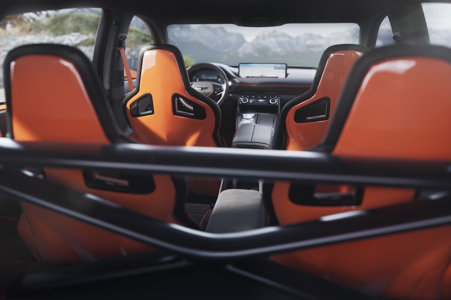 Genesis GV80 Coupe interior from cargo area.