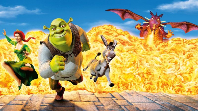 Promotional art from the animated movie "Shrek"