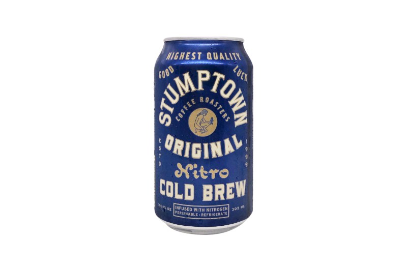 A can of Nitro Cold Brew from Stumptown.