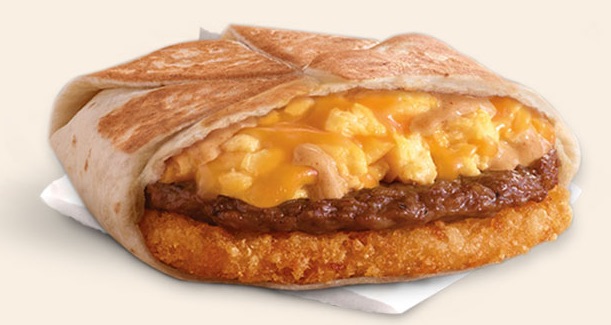 Taco Bell breakfast crunch wrap