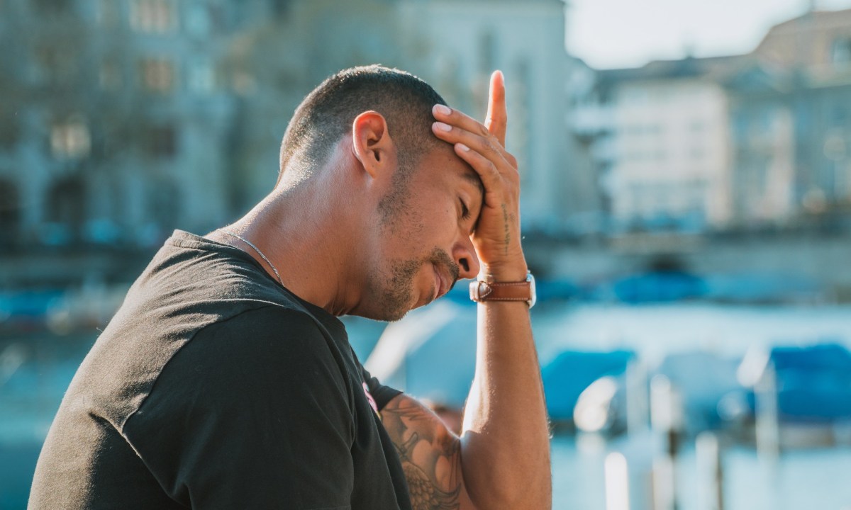 Man with headache