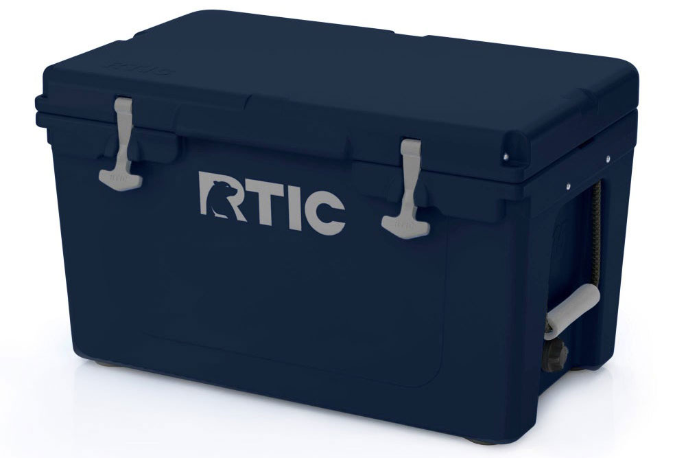 RTIC Hard Cooler 45 qt, Ice Chest with Heavy Duty Rubber Latches, 3 Inch  Insulated Walls Keeping Ice Cold for Days, Great for The Beach, Boat,  Fishing, Barbecue or Camping, Tan 