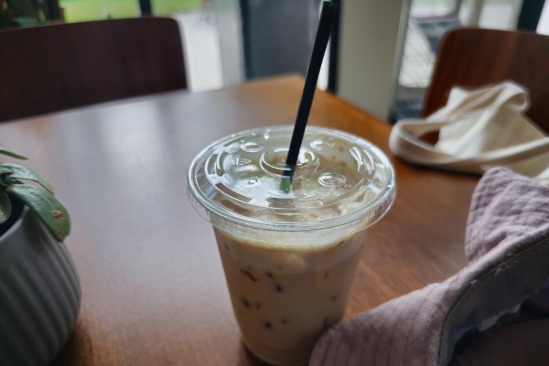 A cup of iced coffee at Cafe 1736 at the Wyndham Palmas Beach & Golf Resort in Humacao, Puerto Rico.