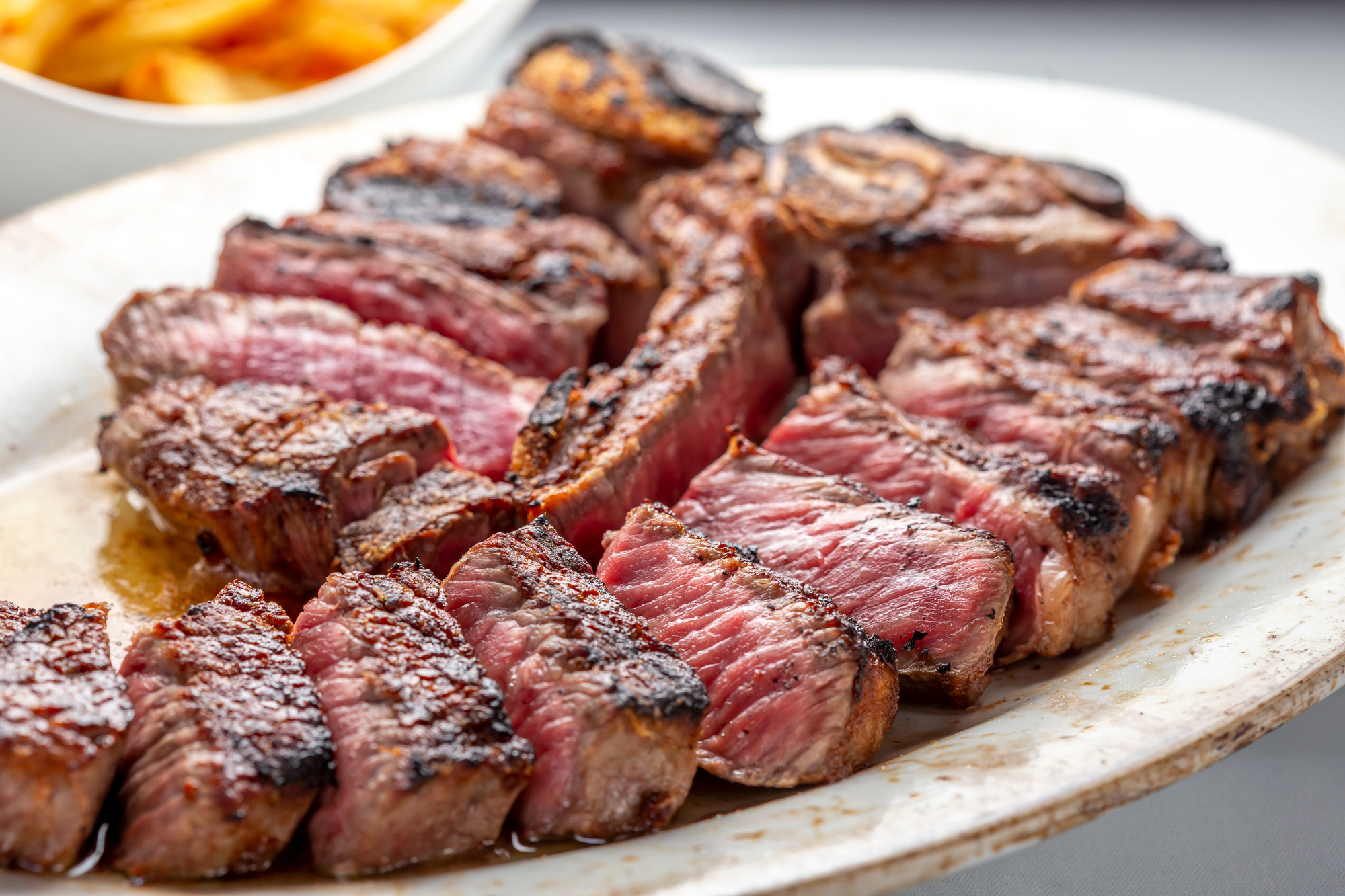 Porterhouse closeup Benjamin steakhouse.