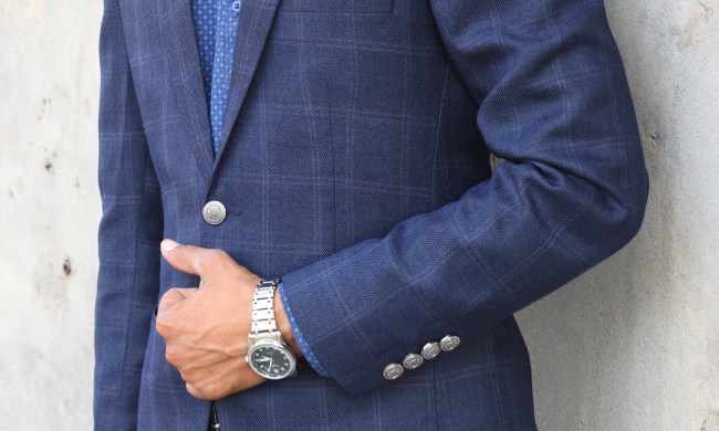 Blazer with silver buttons