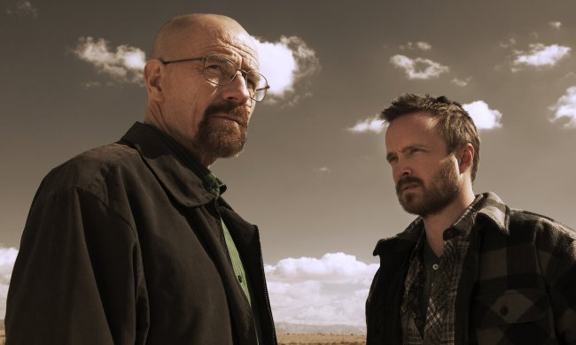Bryan Cranston and Aaron Paul in Breaking Bad.
