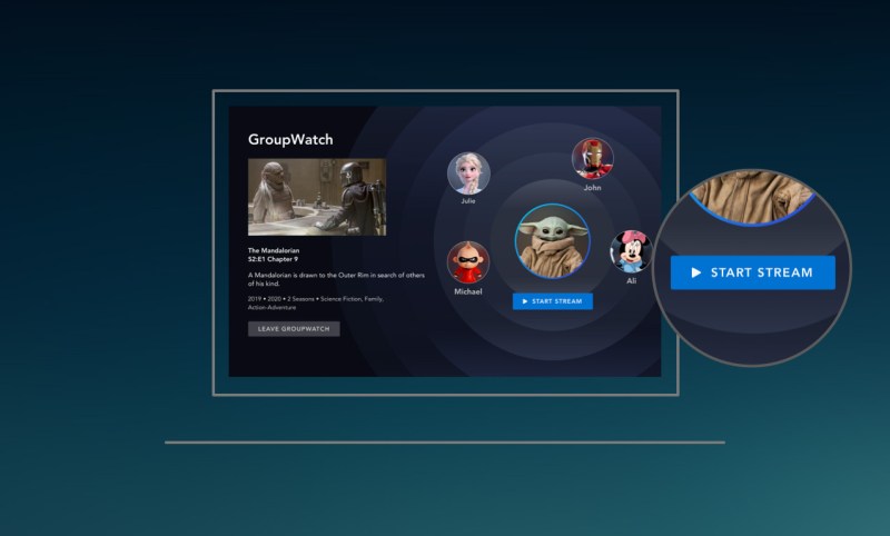 A Disney Plus screen preparing for GroupWatch.