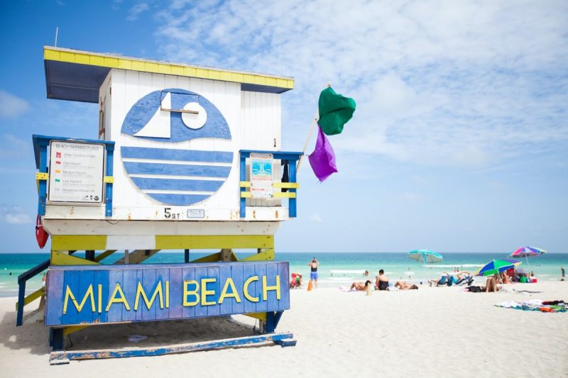 A view of a crowd at Miami Beach.