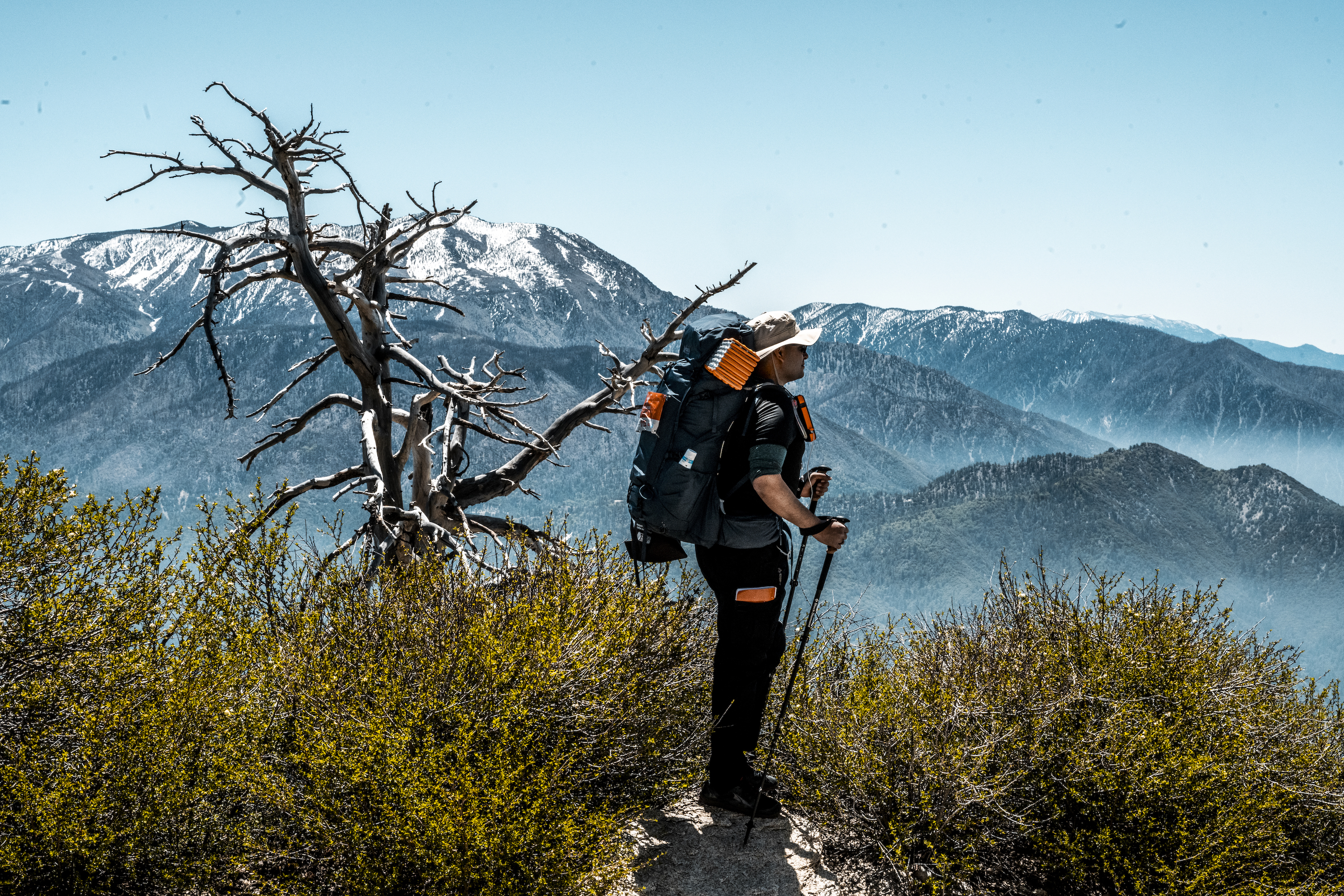 Man hiking on Highlander adventure