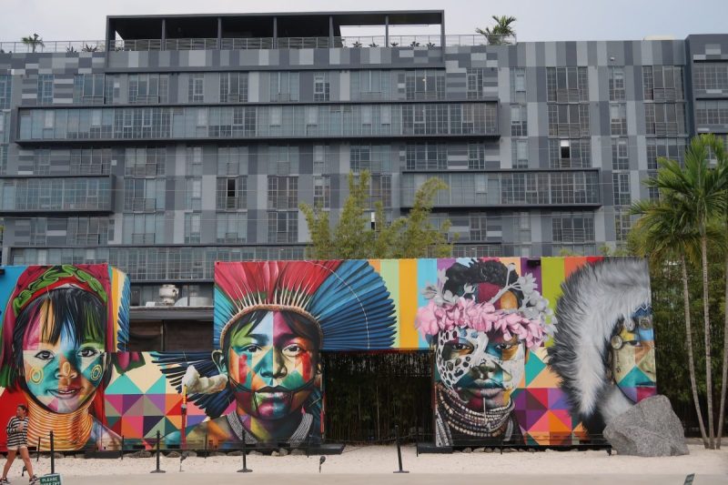 A view of part of a wall at Wynwood in Miami.