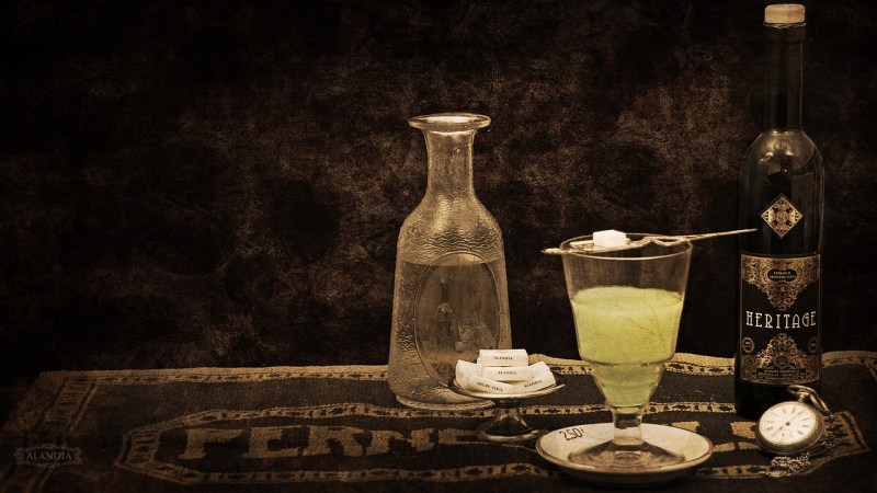 Absinthe in a glass