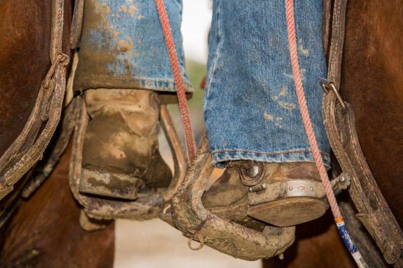 Dirty cowboy boots