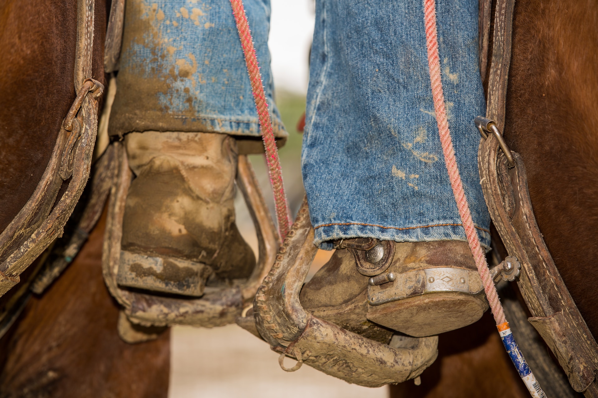 Dirty cowboy boots