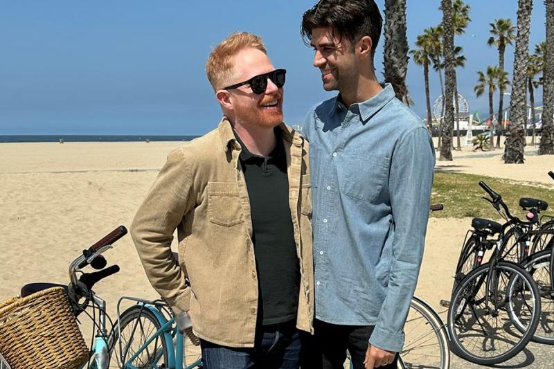 Jesse Tyler Ferguson and his husband in Los Angeles.