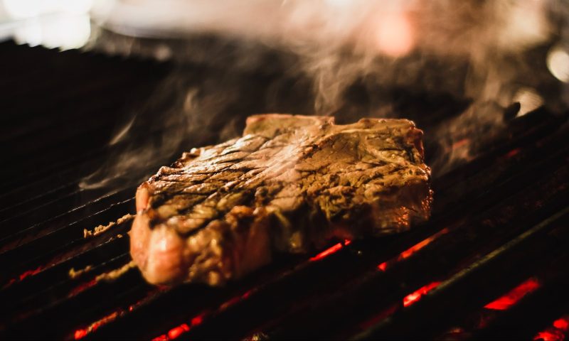 Steak on the grill
