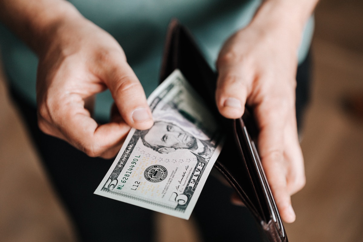 person with a wallet