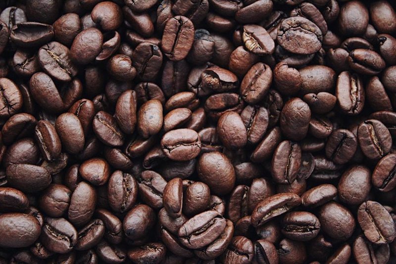 a close up of tons of coffee beans