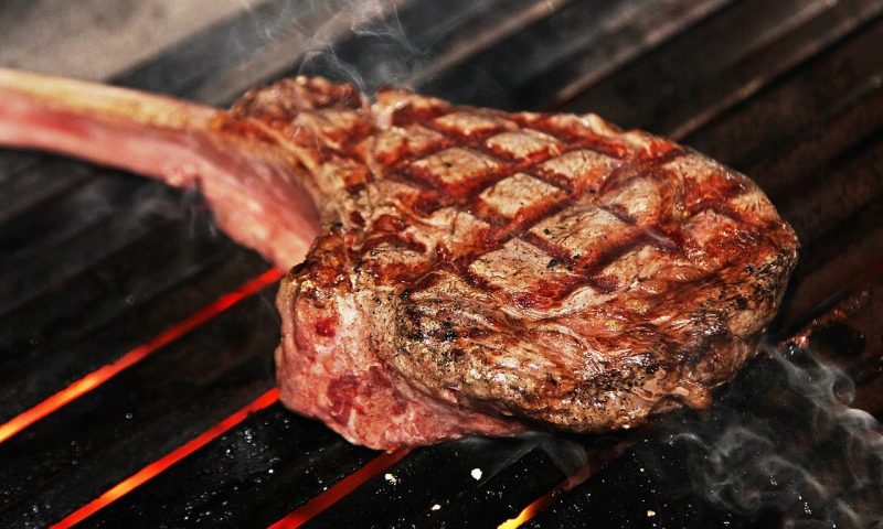Steak on the grill