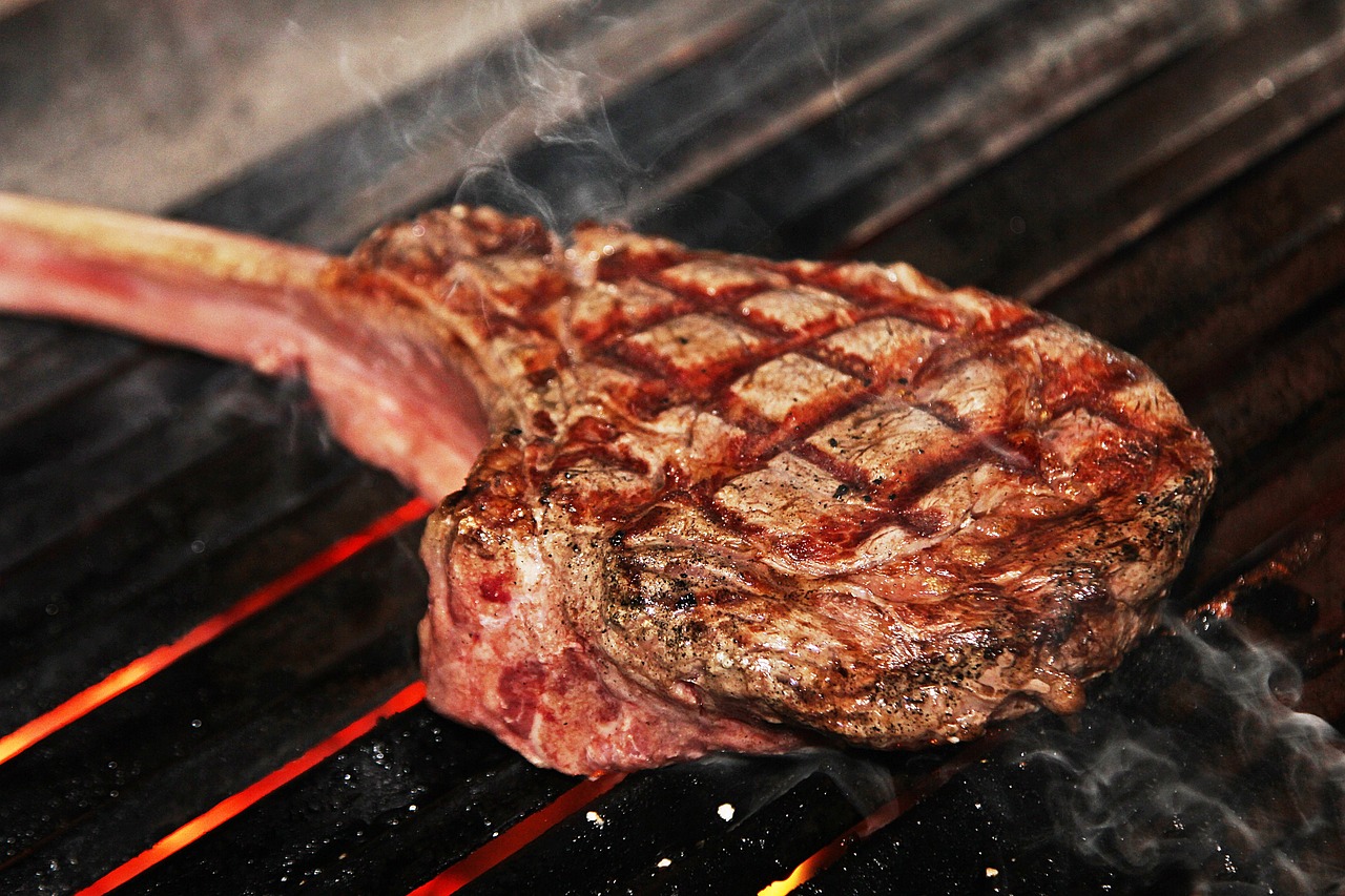 Steak on the grill