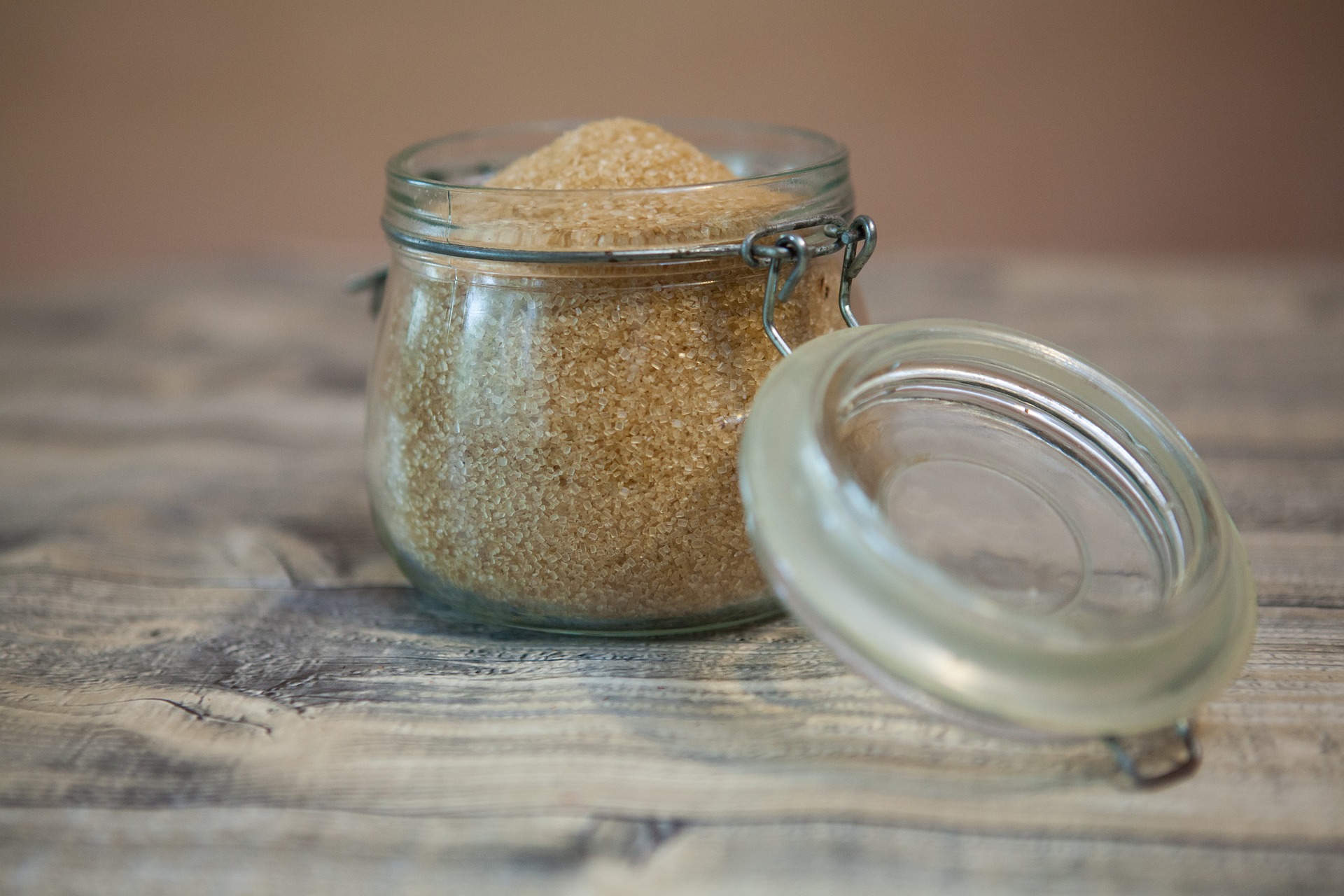 A jar of brown sugar.