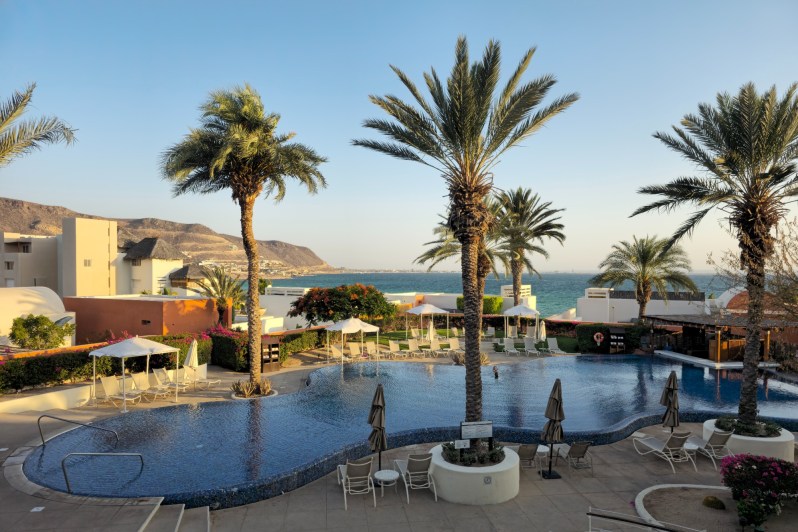 The pool at Costa Baja Resort & Spa in La Paz, Baja California Sur, Mexico.