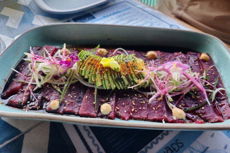 A sashimi plate at Anzuelo Cocina del Mar in La Paz, Baja California Sur, Mexico.