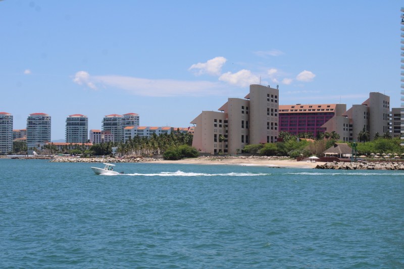 A view from Banderas Bay of The Westin Resort & Spa, Puerto Vallarta, in Puerto Vallarta, Jalisco, Mexico.