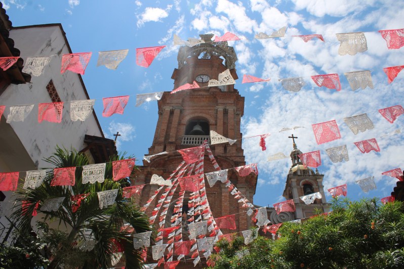 A look at the Parroquia de Nuestra Señora de Guadalupe cathedral in Puerto Vallarta, Jalisco, Mexico.