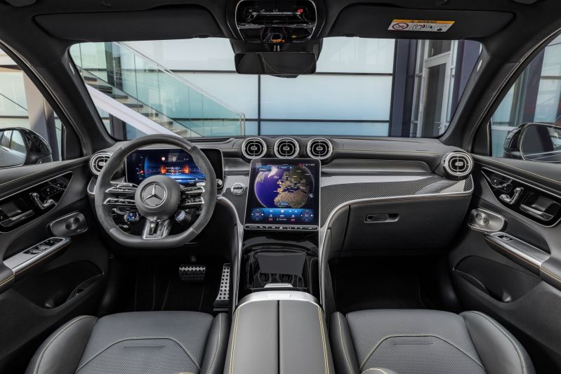 The interior of Mercedes-AMG GLC 63 S E Perfomance SUV