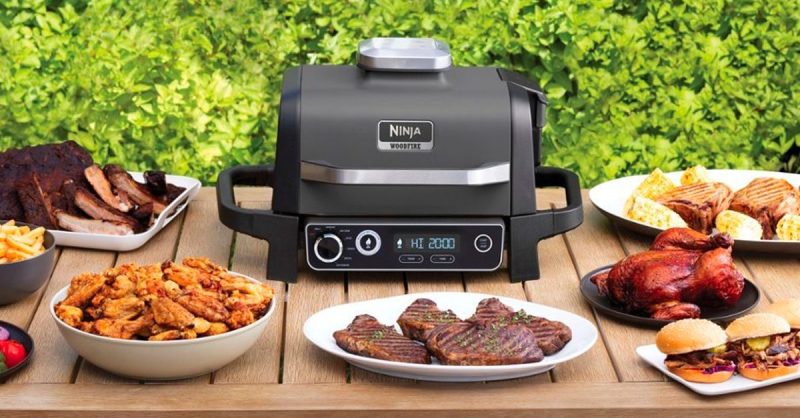 Ninja Woodfire 8-in-1 Outdoor Oven - High-Heat Roaster, Pizza Oven, BBQ Smoker