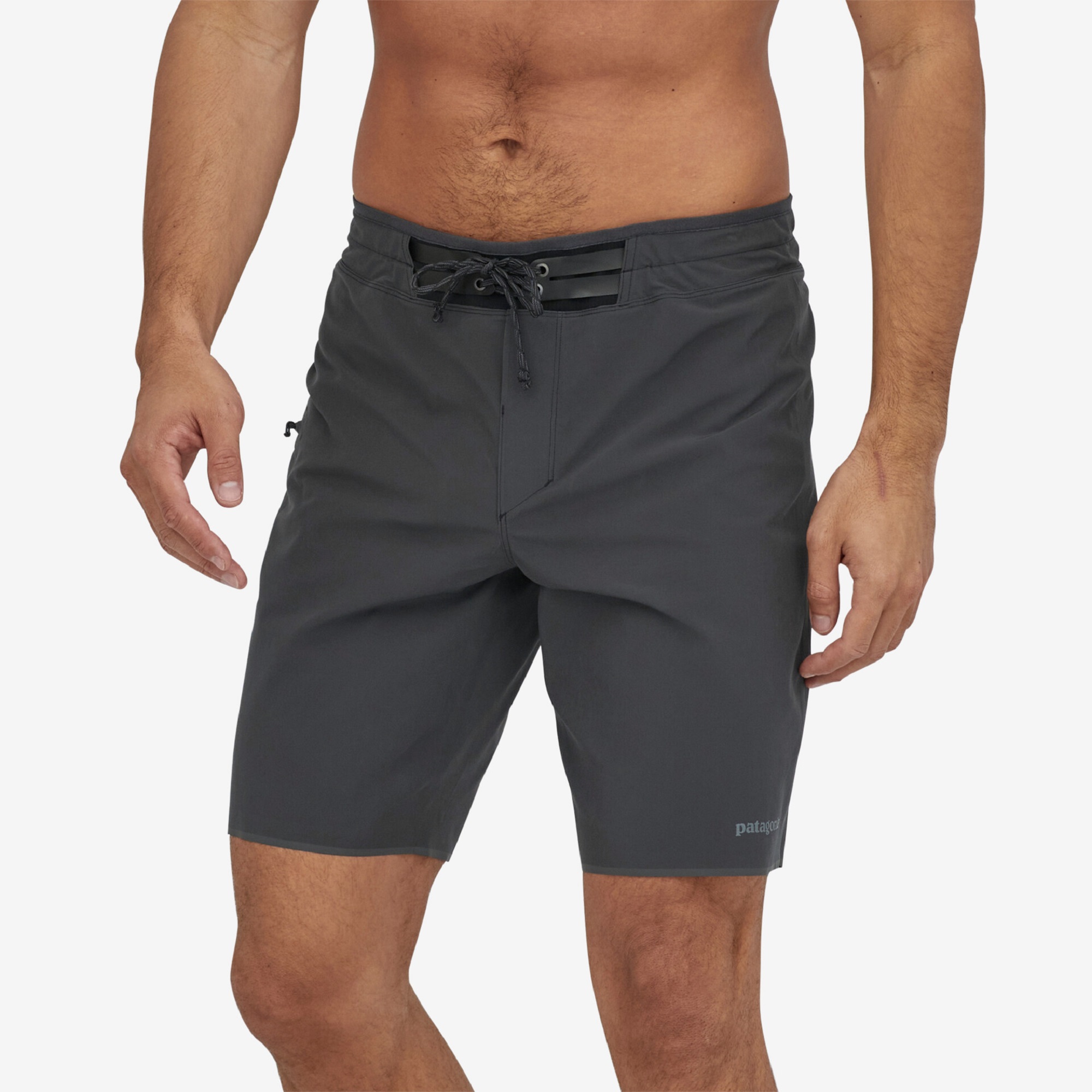 Patagonia board shorts on a model