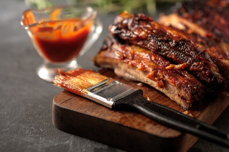 Barbecue ribs with sauce