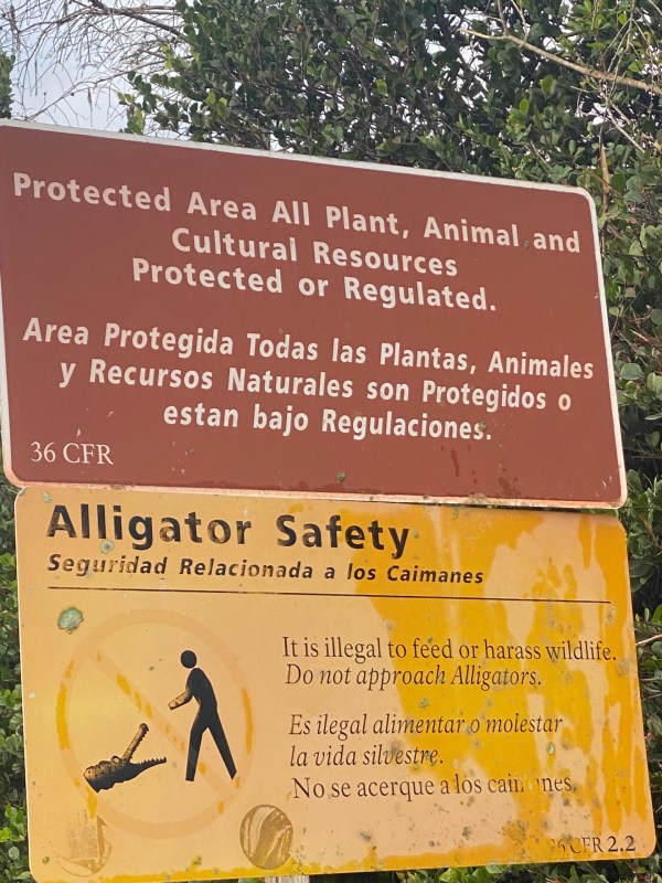 A warning about the wildlife