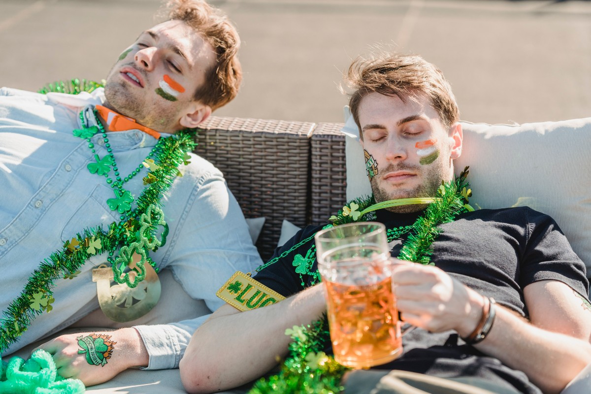 Two hungover guys.