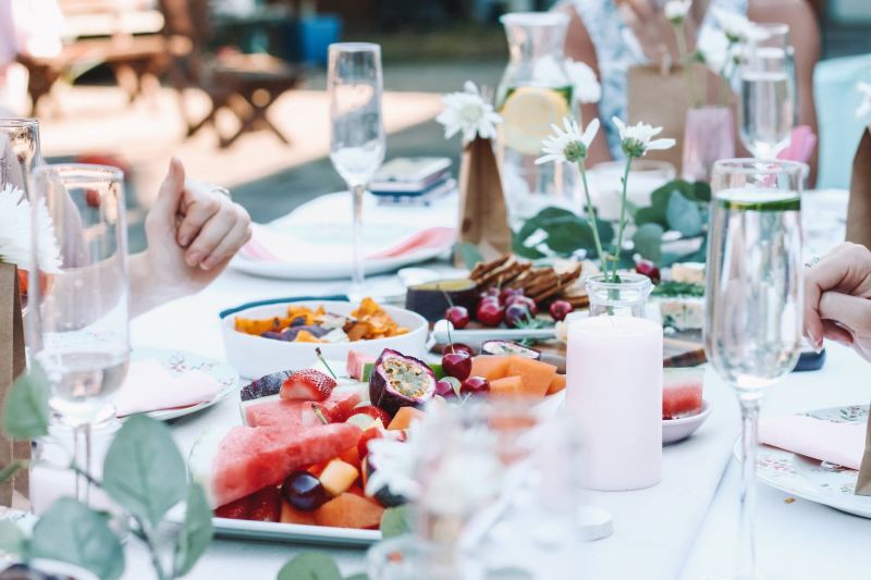 Outdoor dining table