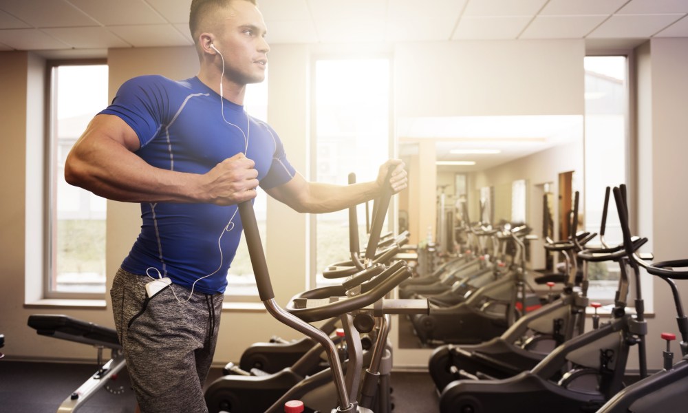 Man on an elliptical