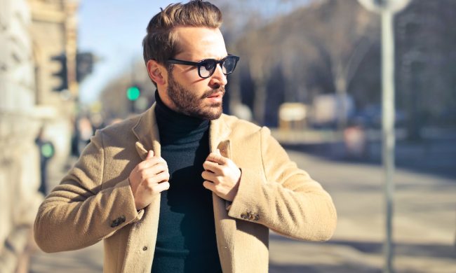 Man in jacket and turtleneck