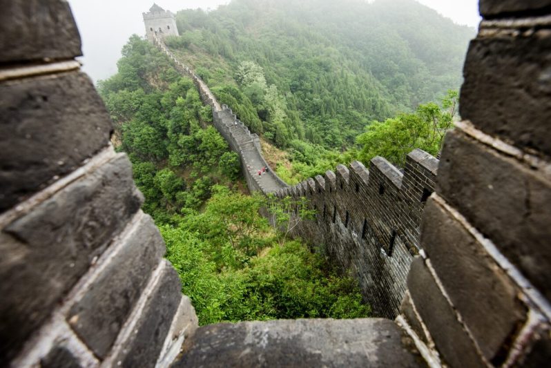 Runners tackling China's annual Great Wall Marathon.
